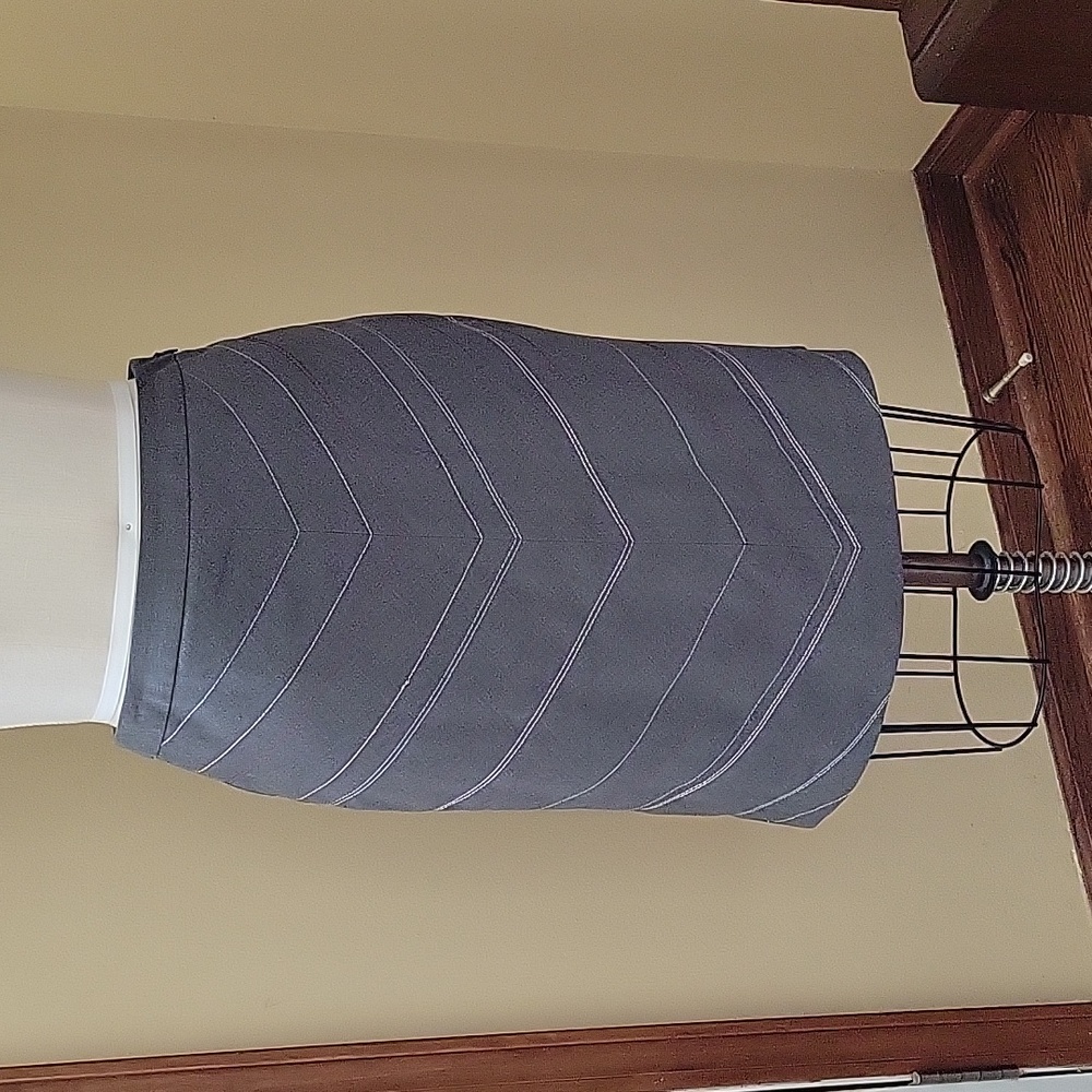 Ann Taylor skirt gray with stripes NWT size 8